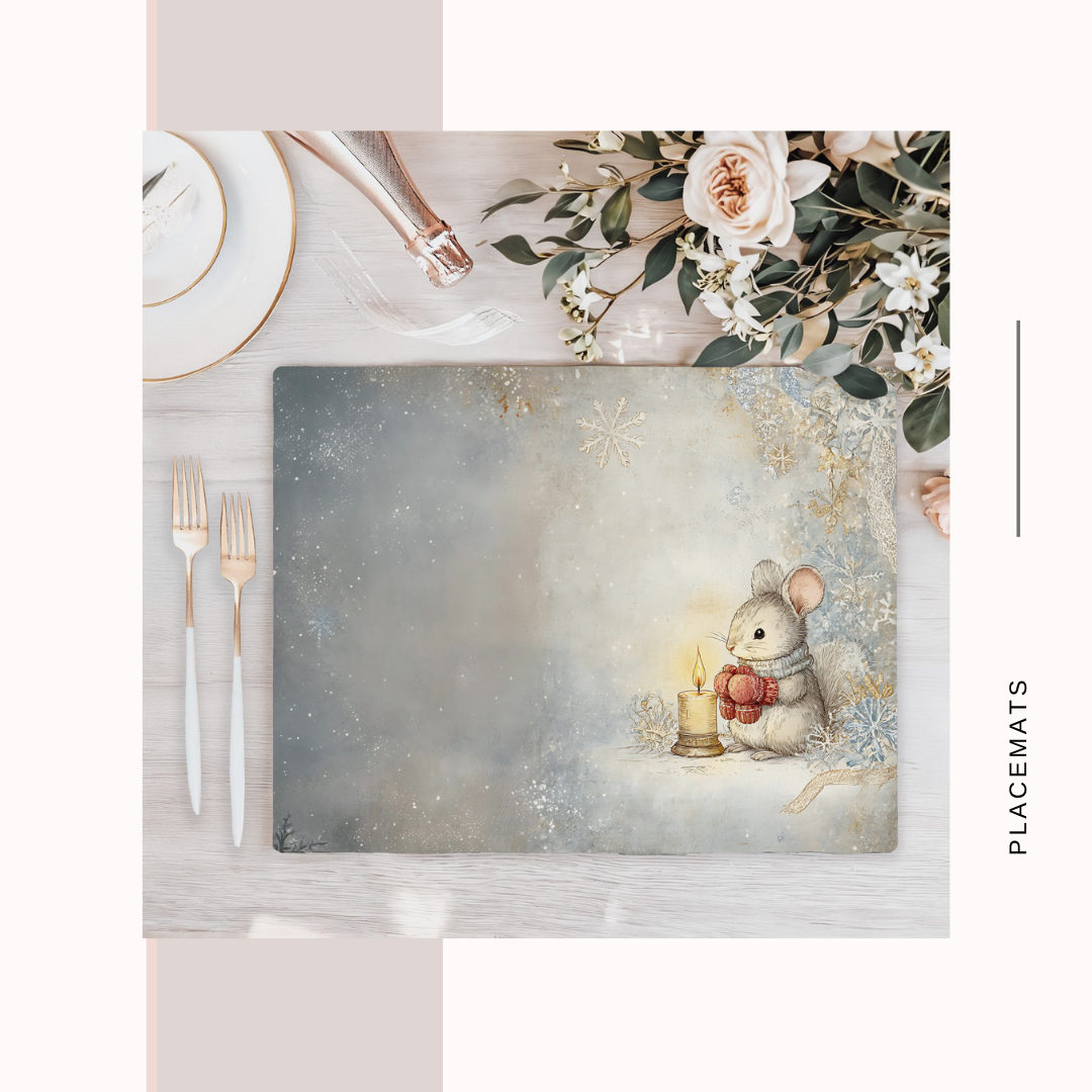 Wooden Placemats – (Set of 6) Winter / Xmas