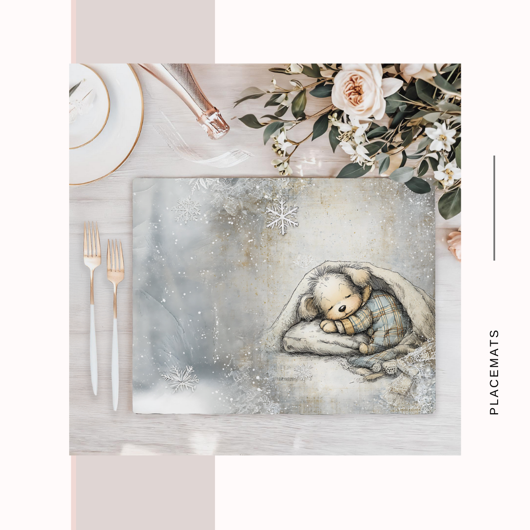 Wooden Placemats – (Set of 6) Winter Wonderland