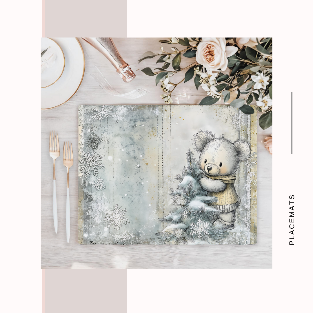 Wooden Placemats – (Set of 6) Winter Wonderland