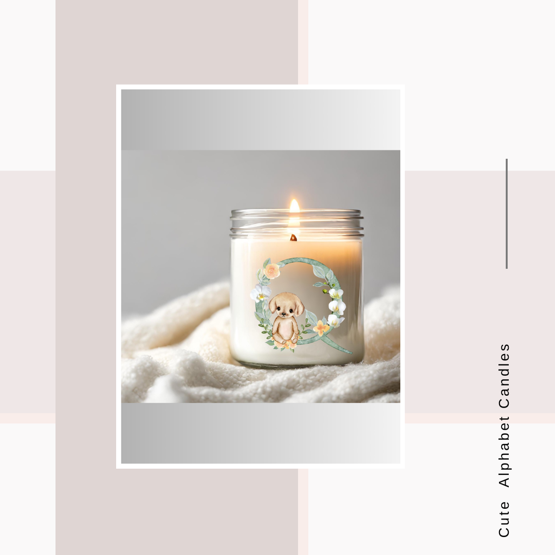 Cute Alphabet Glass Votive Candle Favours