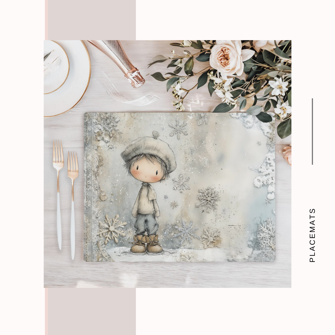 Wooden Placemats – (Set of 6) Winter Wonderland