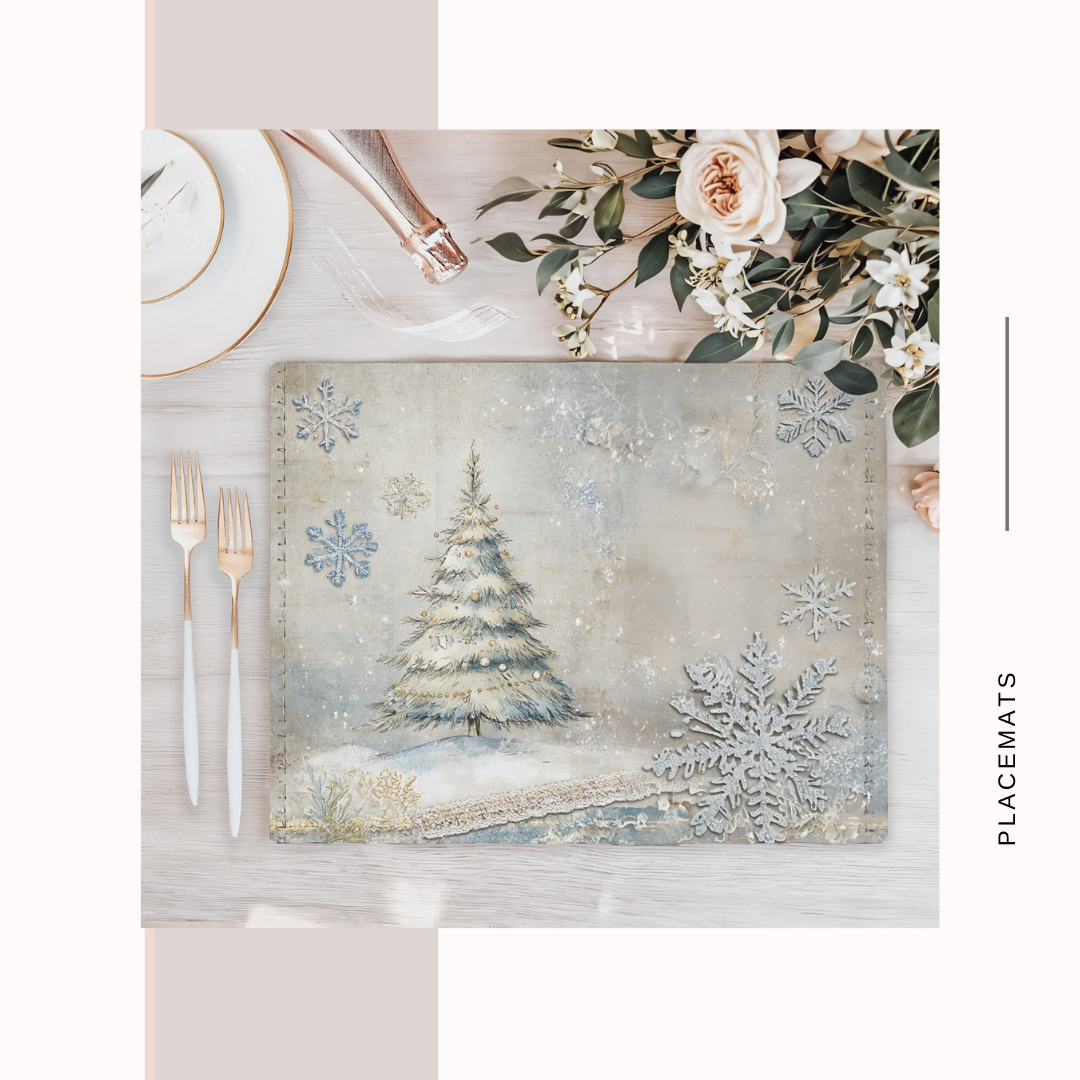 Wooden Placemats – (Set of 6) Winter Wonderland
