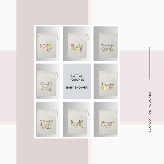 Cotton Cloth Baby Shower Pouches