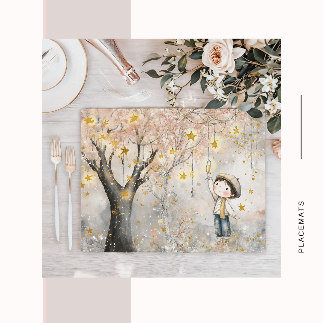 Wooden Placemats – (Set of 6) New year