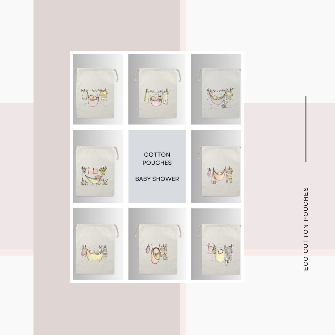 Cotton Cloth Baby Shower Pouches
