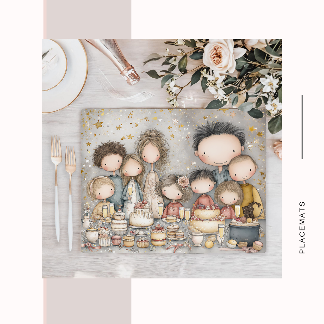 Wooden Placemats – (Set of 6) New year