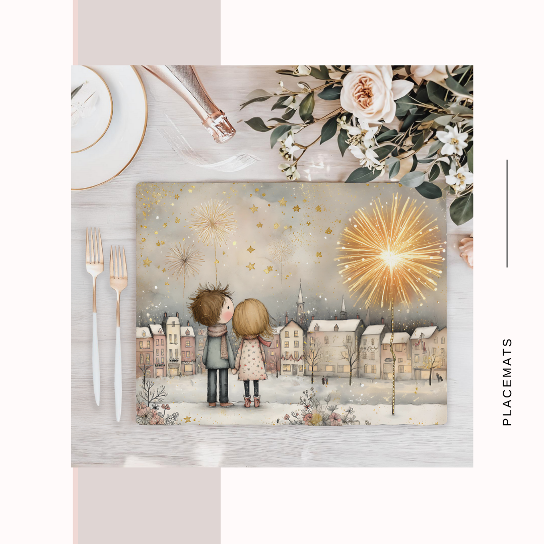 Wooden Placemats – (Set of 6) New year