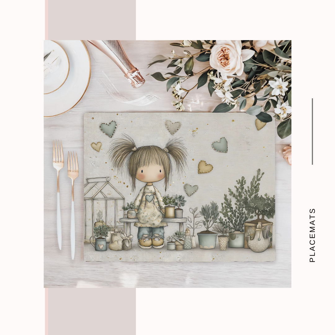 Wooden Placemats – (Set of 6) Green House