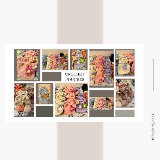 Handmade Crochet Bags (Set of 6)