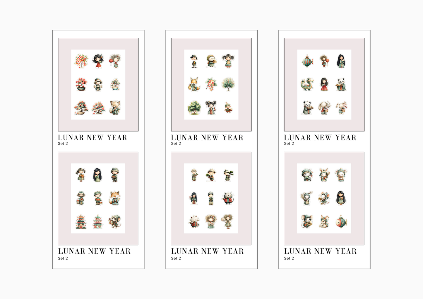 Sticker Sheets Lunar New Year