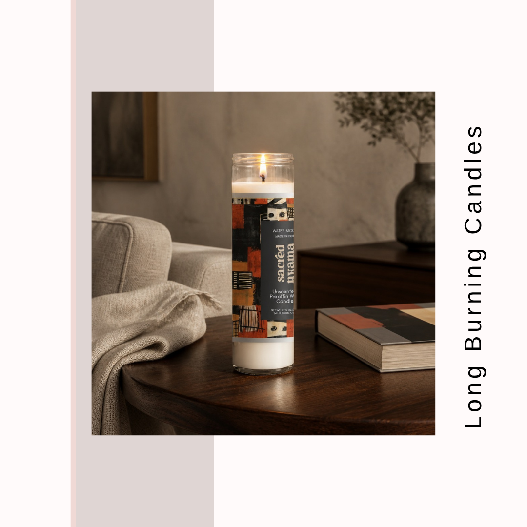 Long Burning Glass Candle