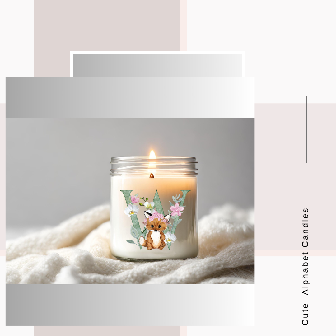 Cute Alphabet Glass Votive Candle Favours
