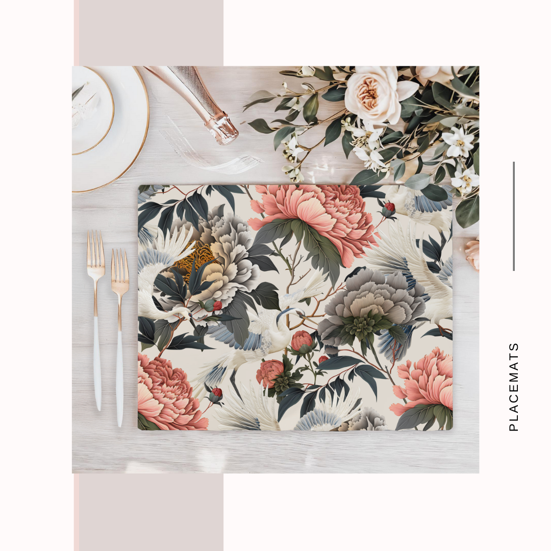 Wooden Placemats – (Set of 6) Botanical