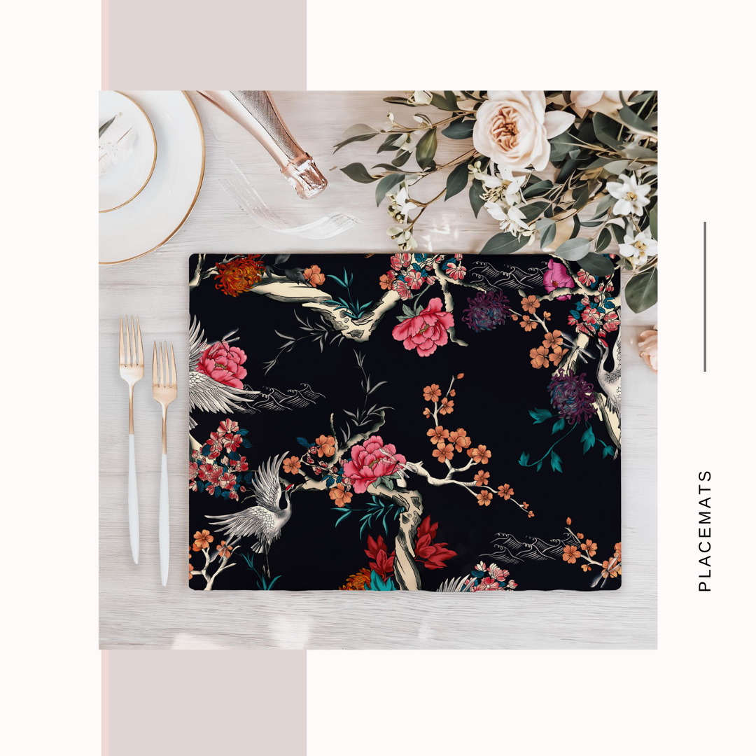 Wooden Placemats – (Set of 6) Botanical
