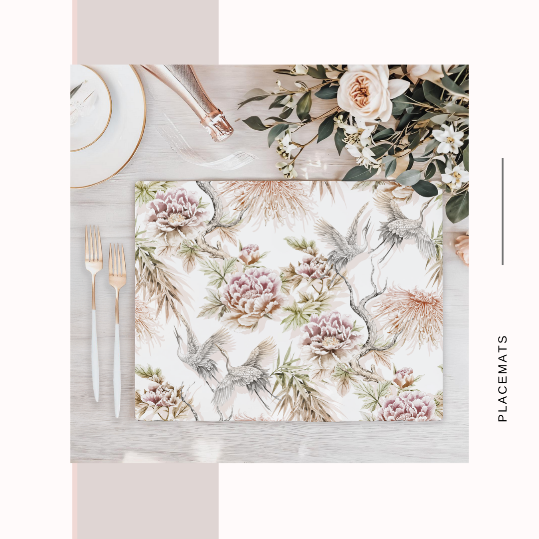 Wooden Placemats – (Set of 6) Botanical