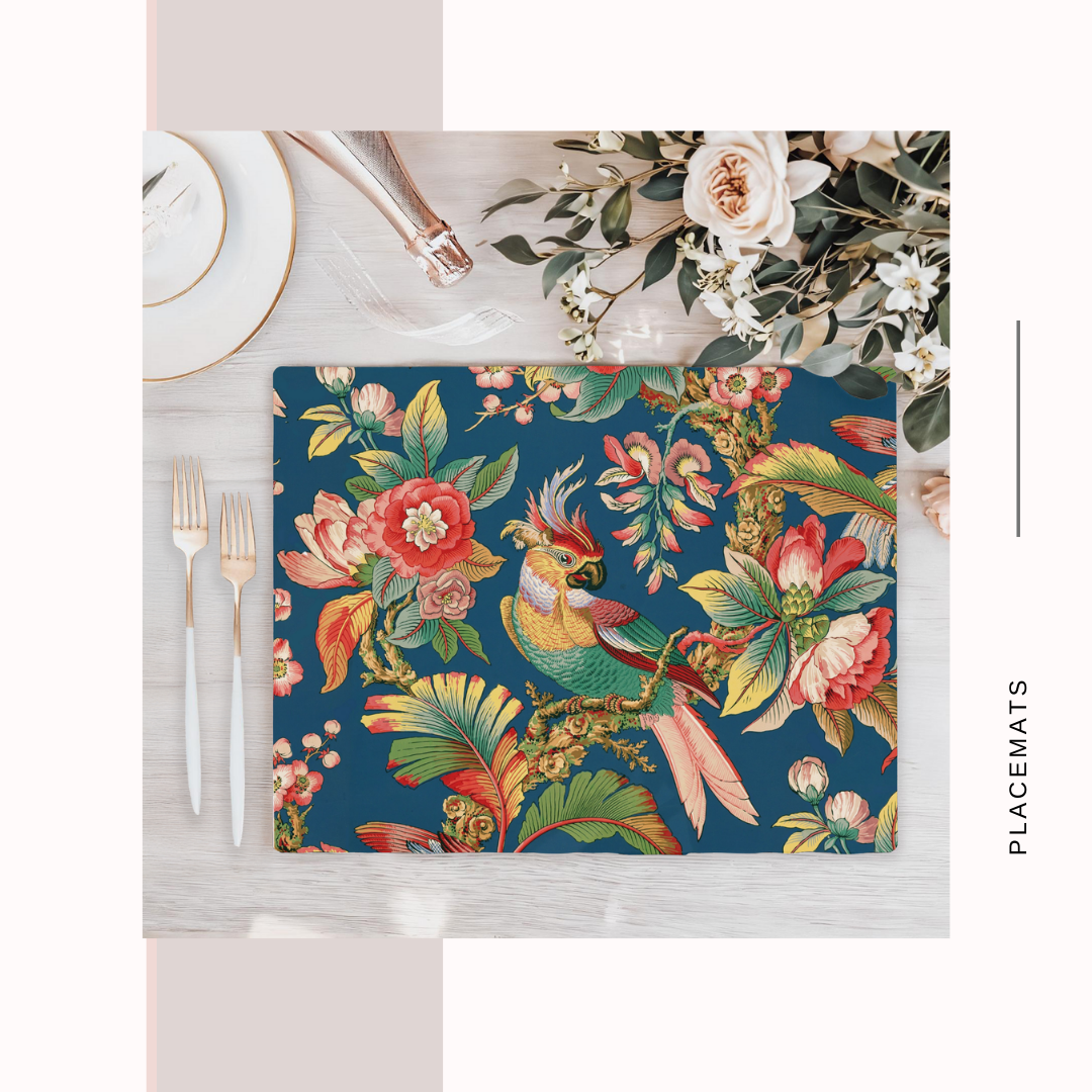 Wooden Placemats – (Set of 6) Botanical