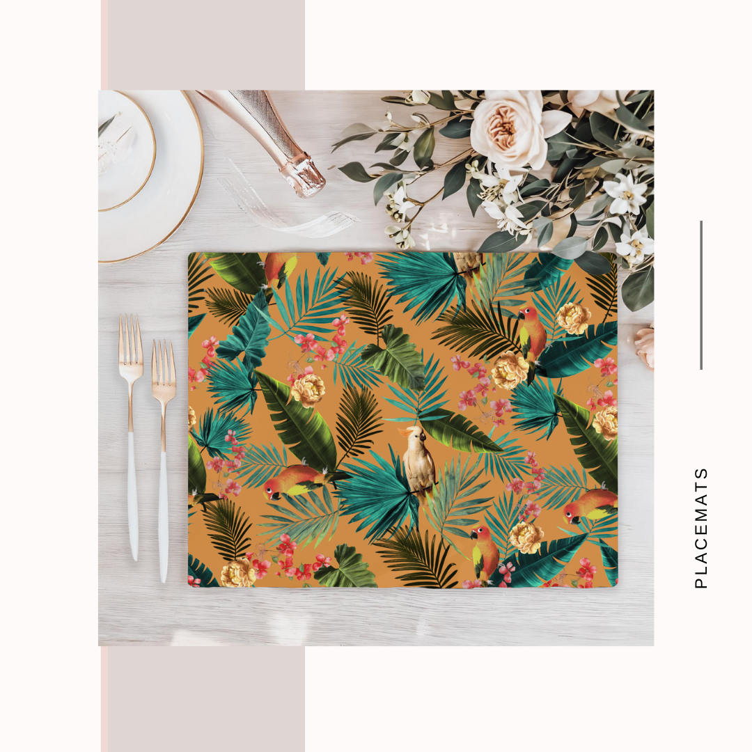Wooden Placemats – (Set of 6) Botanical