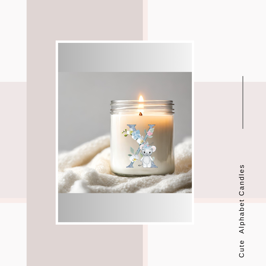 Cute Alphabet Glass Votive Candle Favours