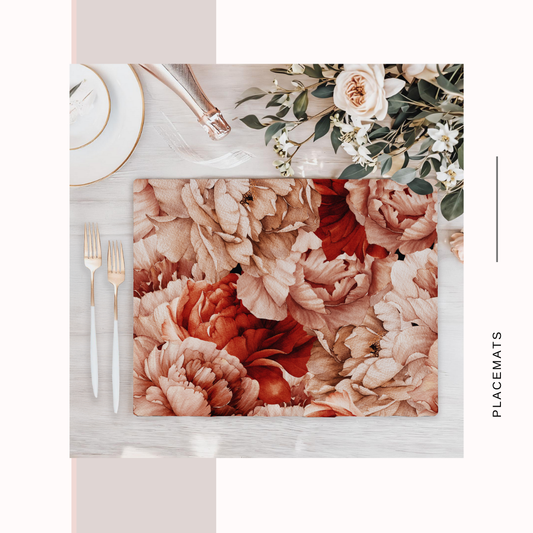Wooden Placemats – (Set of 6) Floral