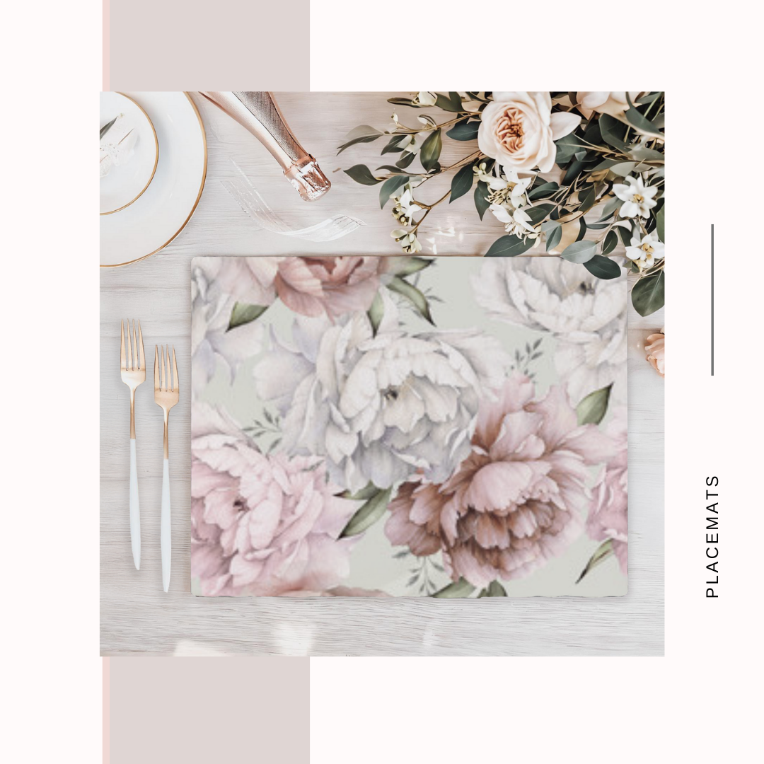 Wooden Placemats – (Set of 6) Floral
