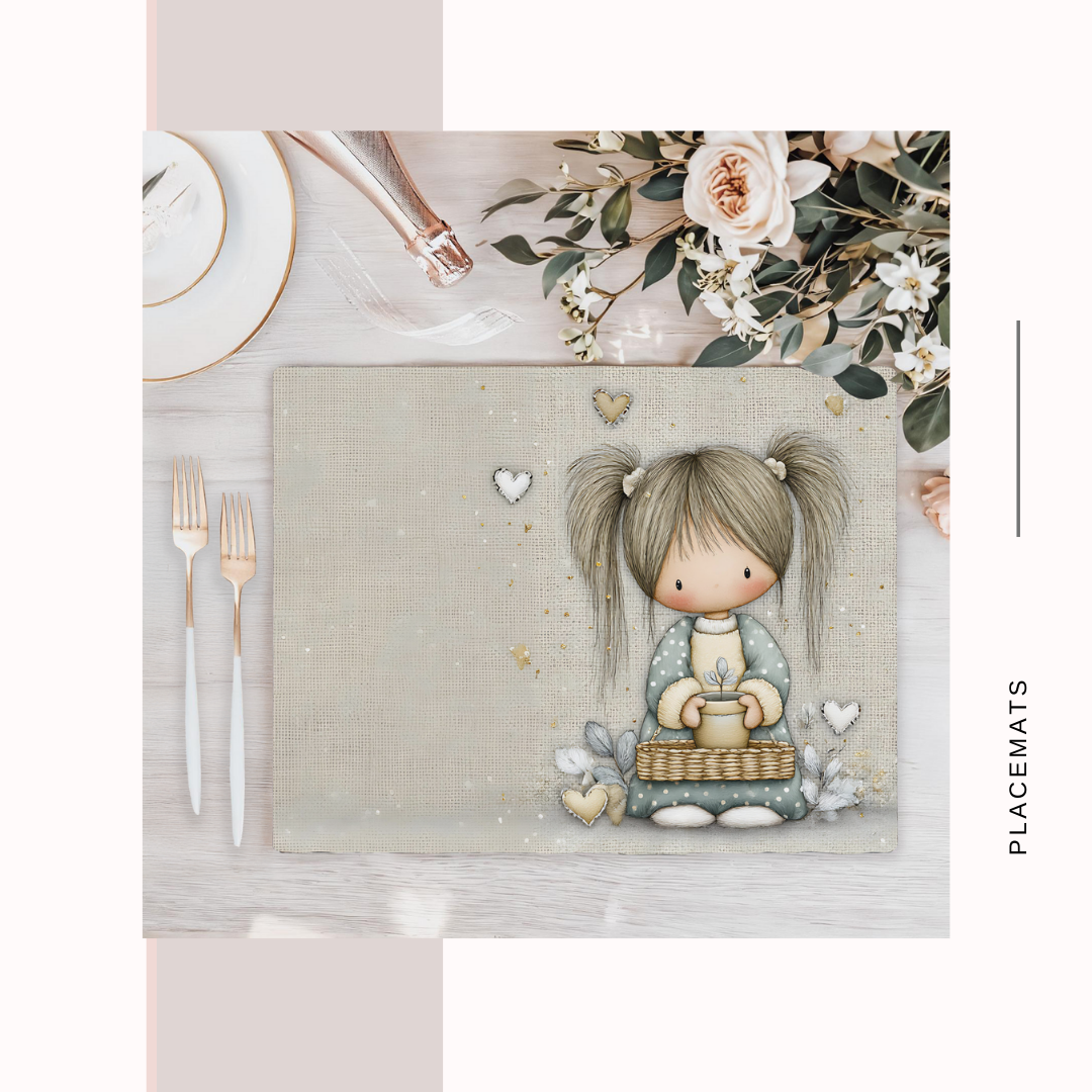 Wooden Placemats – (Set of 6) Green House