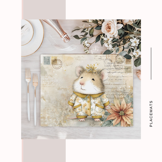 Wooden Placemats – (Set of 6) Warm Xmas