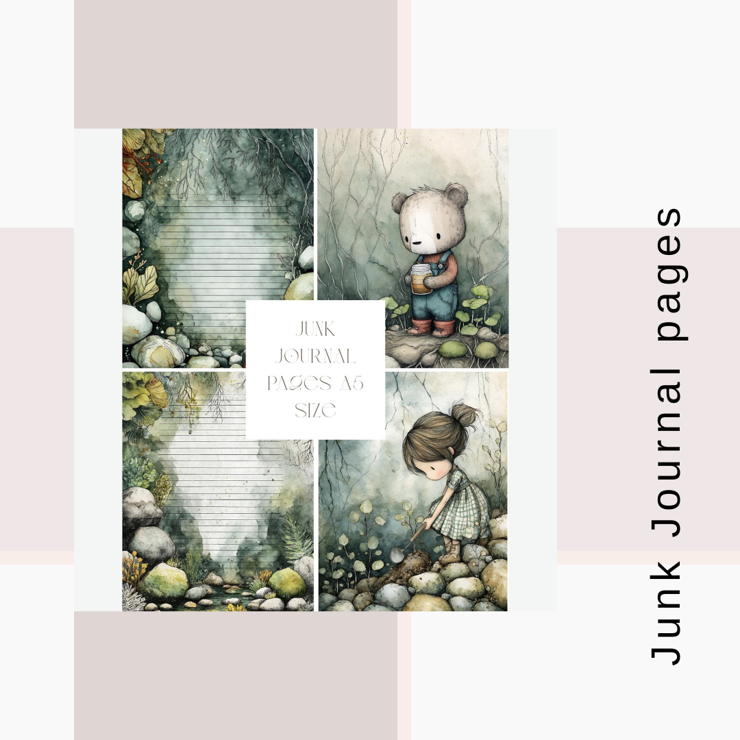 Illustrated Junk Journal Pages Botanical