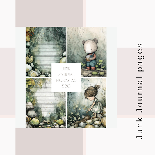 Illustrated Junk Journal Pages Botanical