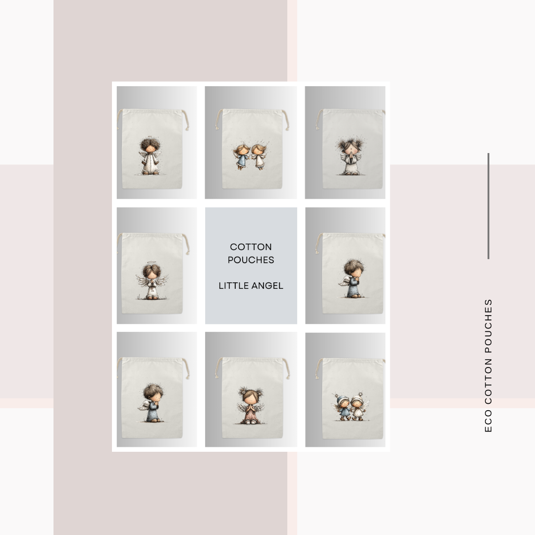 Cotton Cloth Cute Angel Pouches