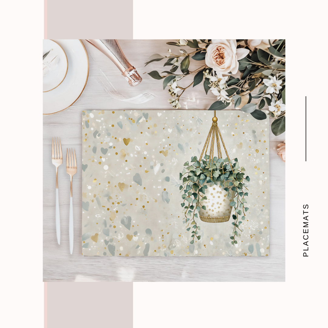 Wooden Placemats – (Set of 6) Green House