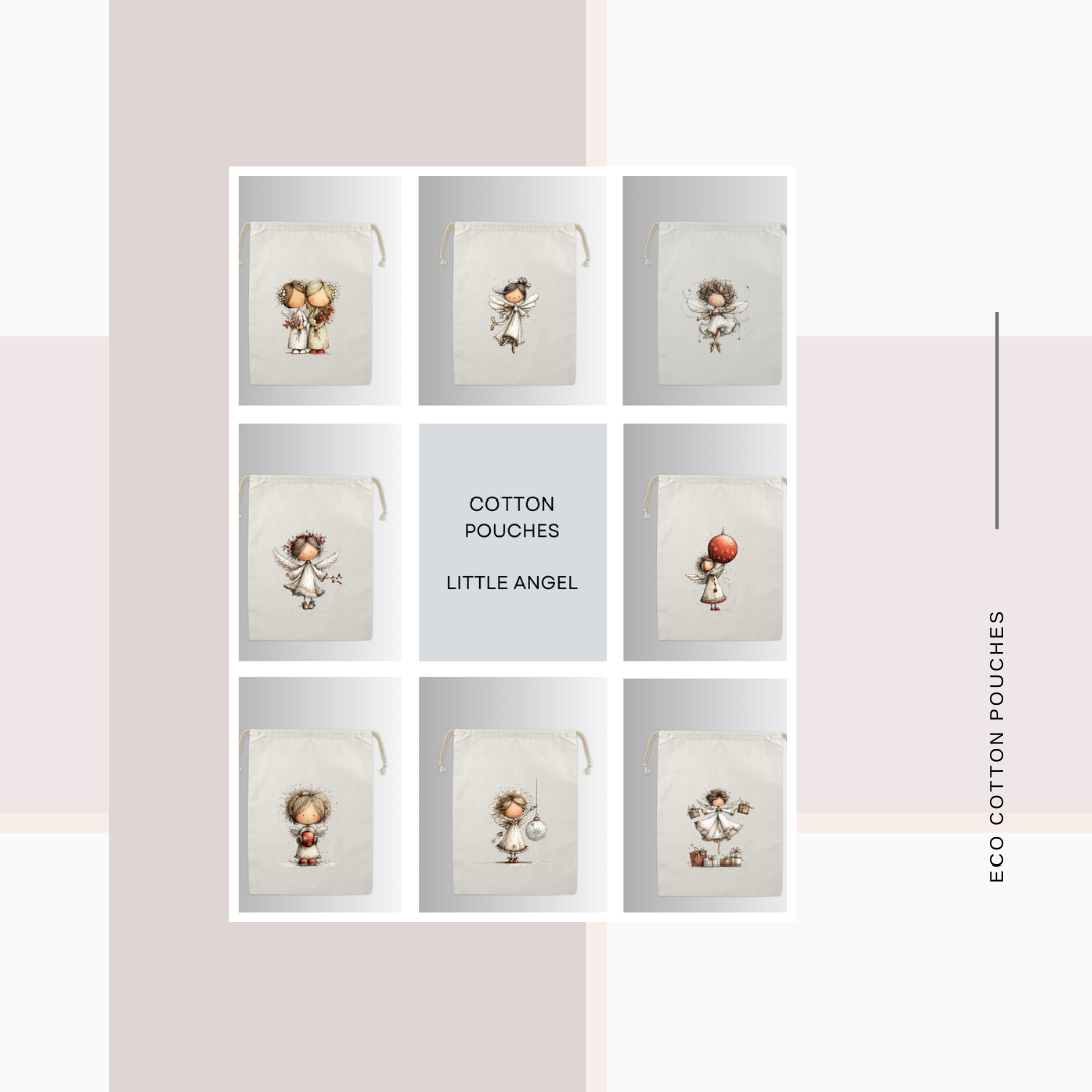 Cotton Cloth Cute Angel Pouches