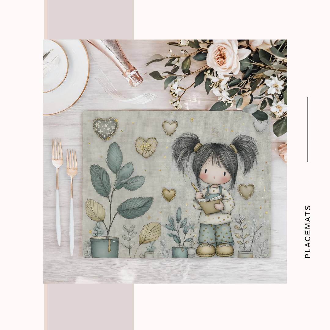 Wooden Placemats – (Set of 6) Green House