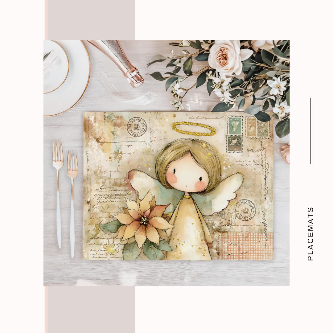 Wooden Placemats – (Set of 6) Warm Xmas