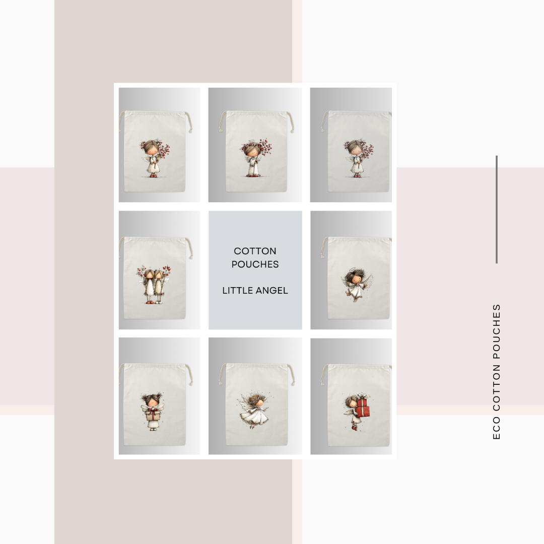 Cotton Cloth Cute Angel Pouches