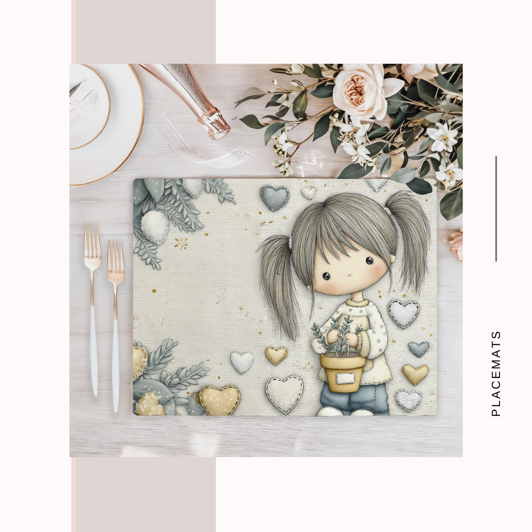 Wooden Placemats – (Set of 6) Green House