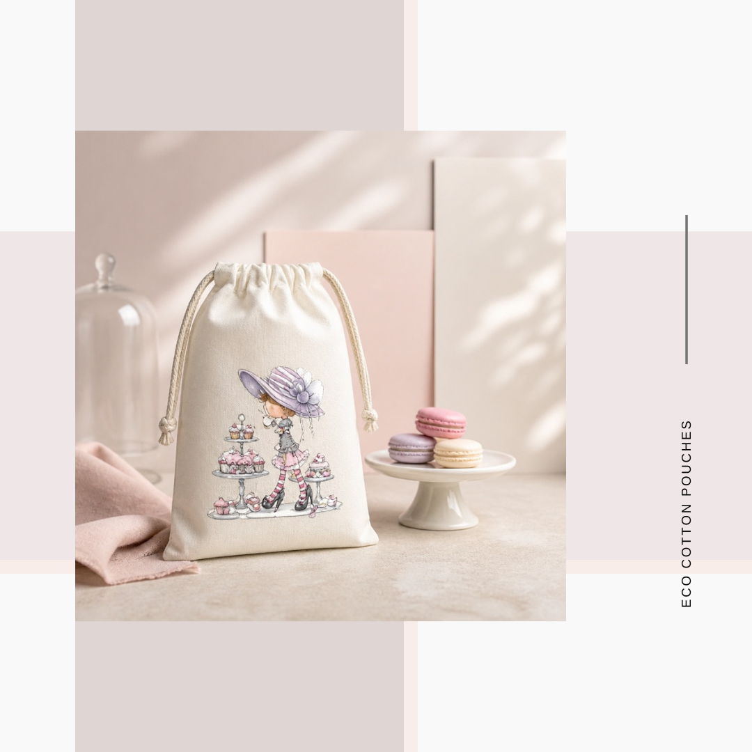 Cotton Cloth Little Girl Pouches