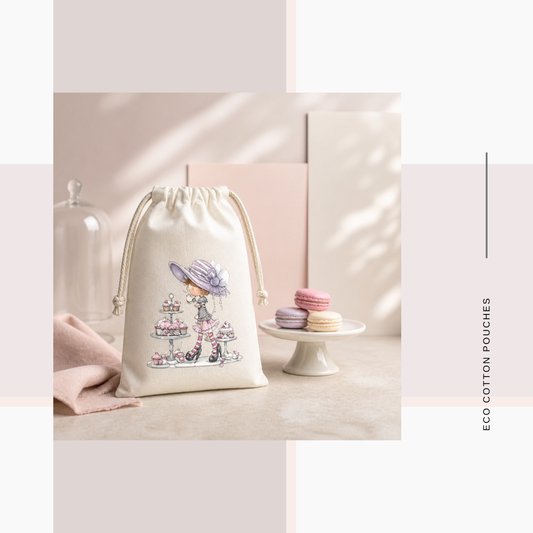 Cotton Cloth Little Girl Pouches