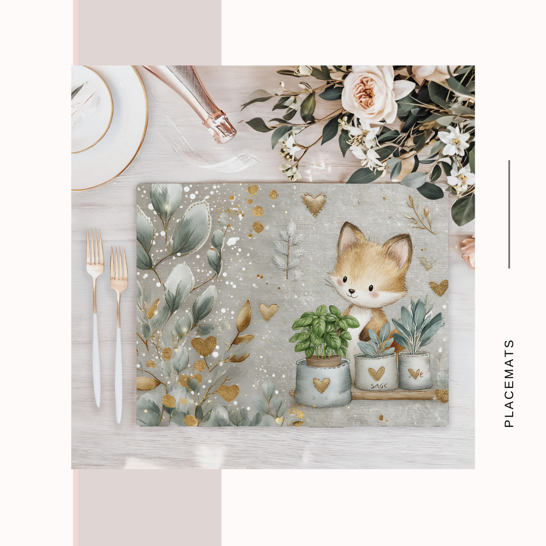 Wooden Placemats – (Set of 6) Green House