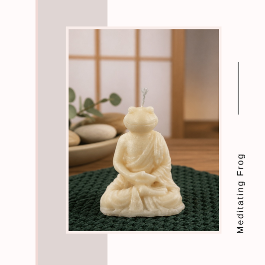 Meditating Frog Candle