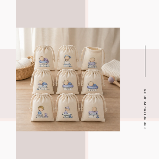 Cotton Cloth Baby Shower Pouches
