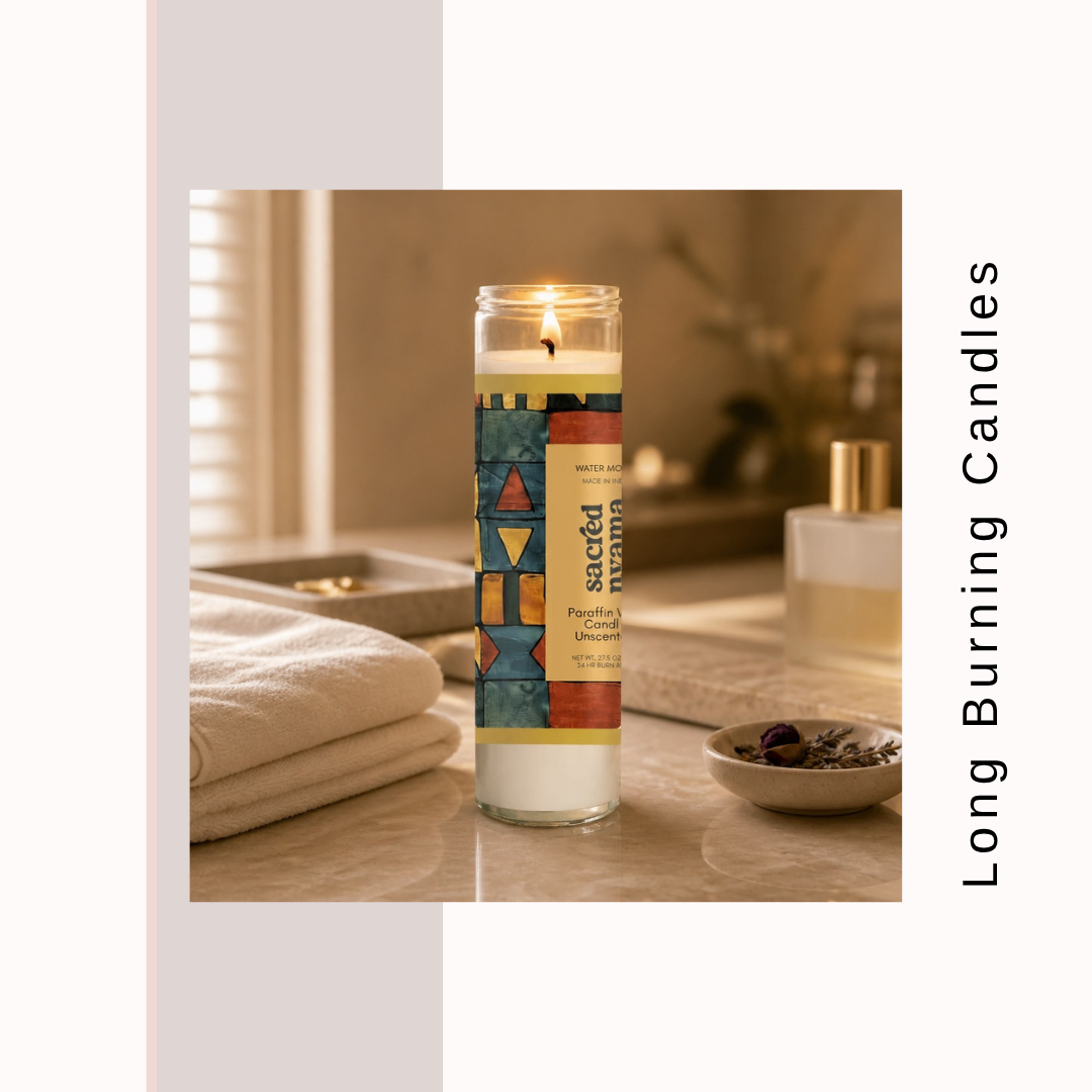 Long Burning Glass Candle