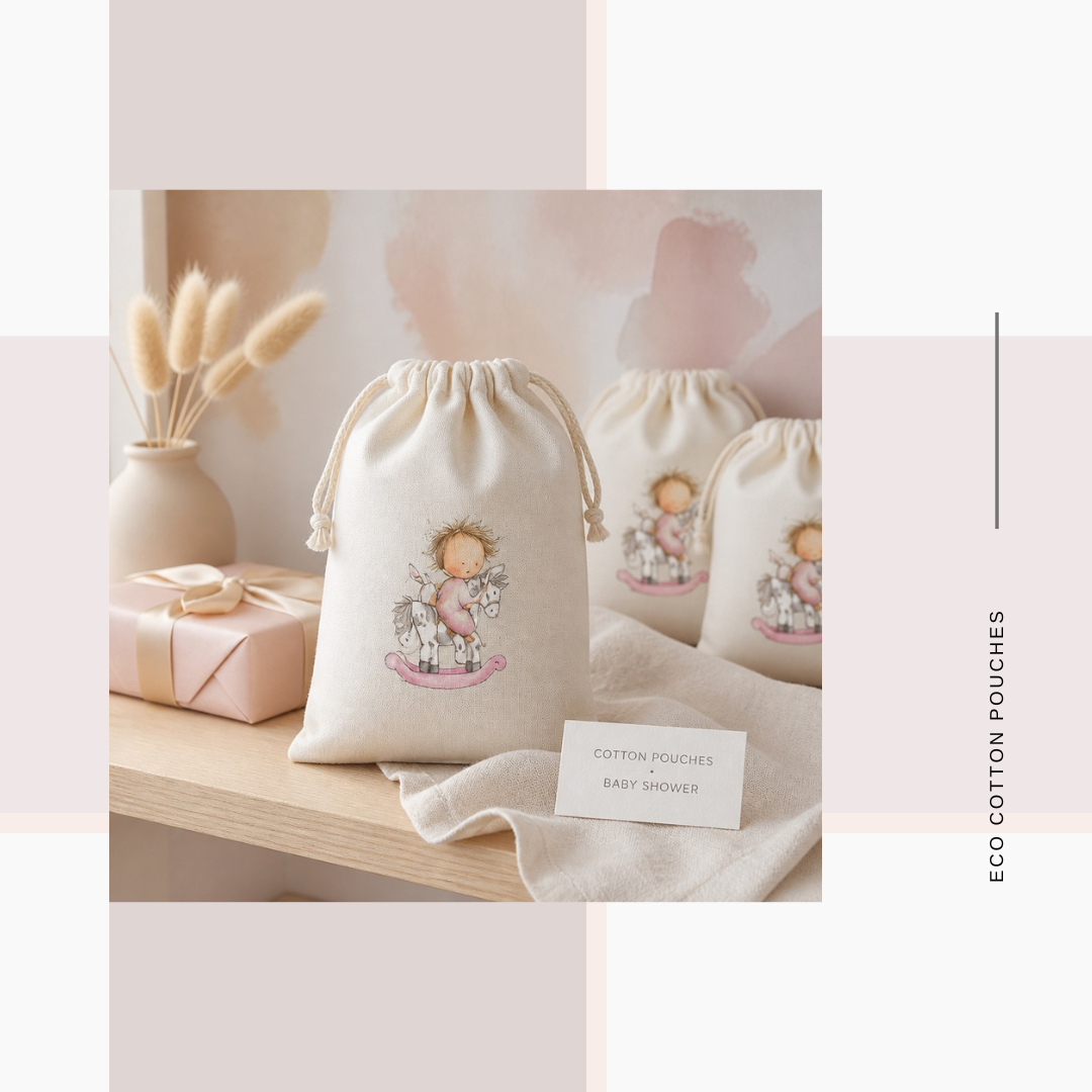 Cotton Cloth Baby Shower Pouches