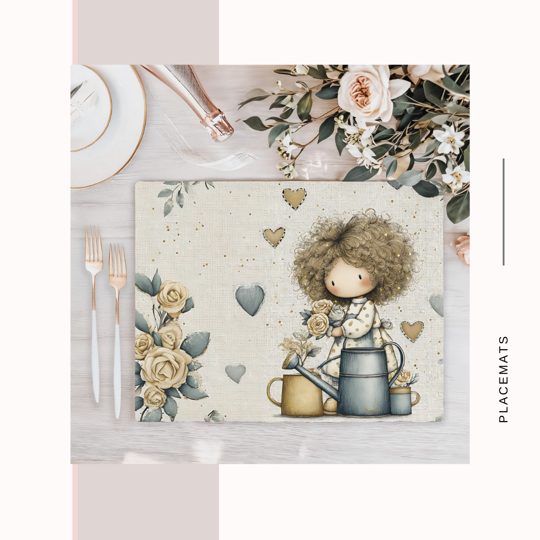 Wooden Placemats – (Set of 6) Green House