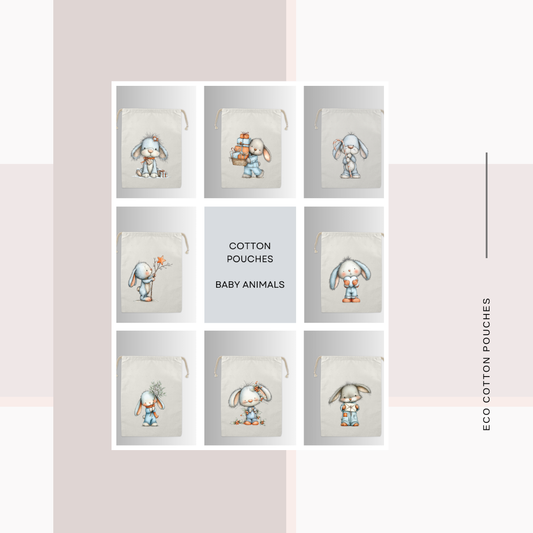 Cotton Cloth Baby Animals Pouches