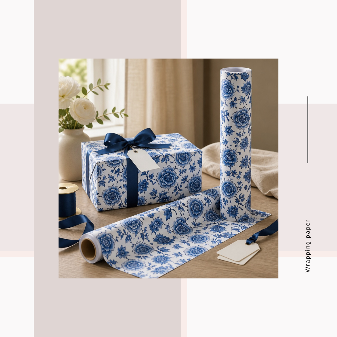 Wrapping Paper Toile/Tiles and Pottery Prints
