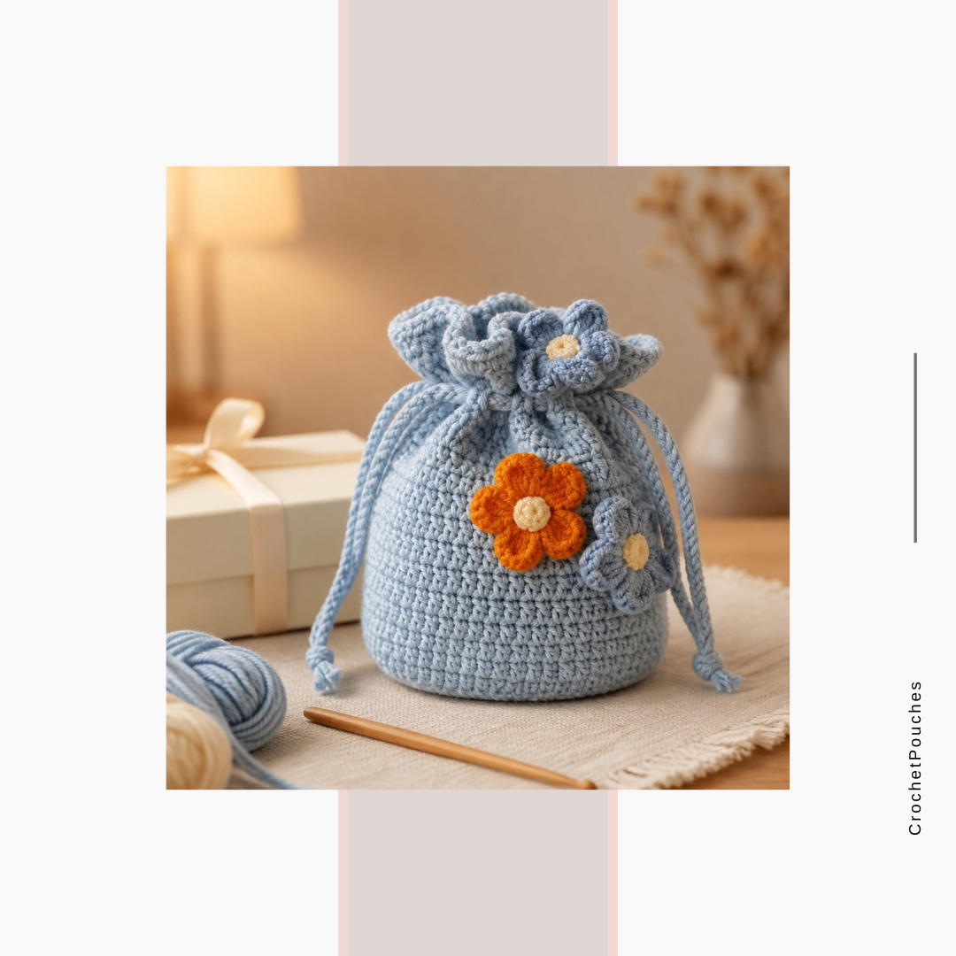 Handmade Crochet Bags (Set of 6)