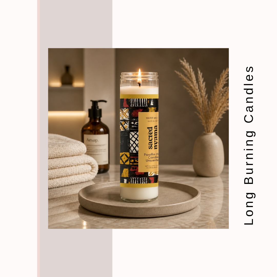 Long Burning Glass Candle