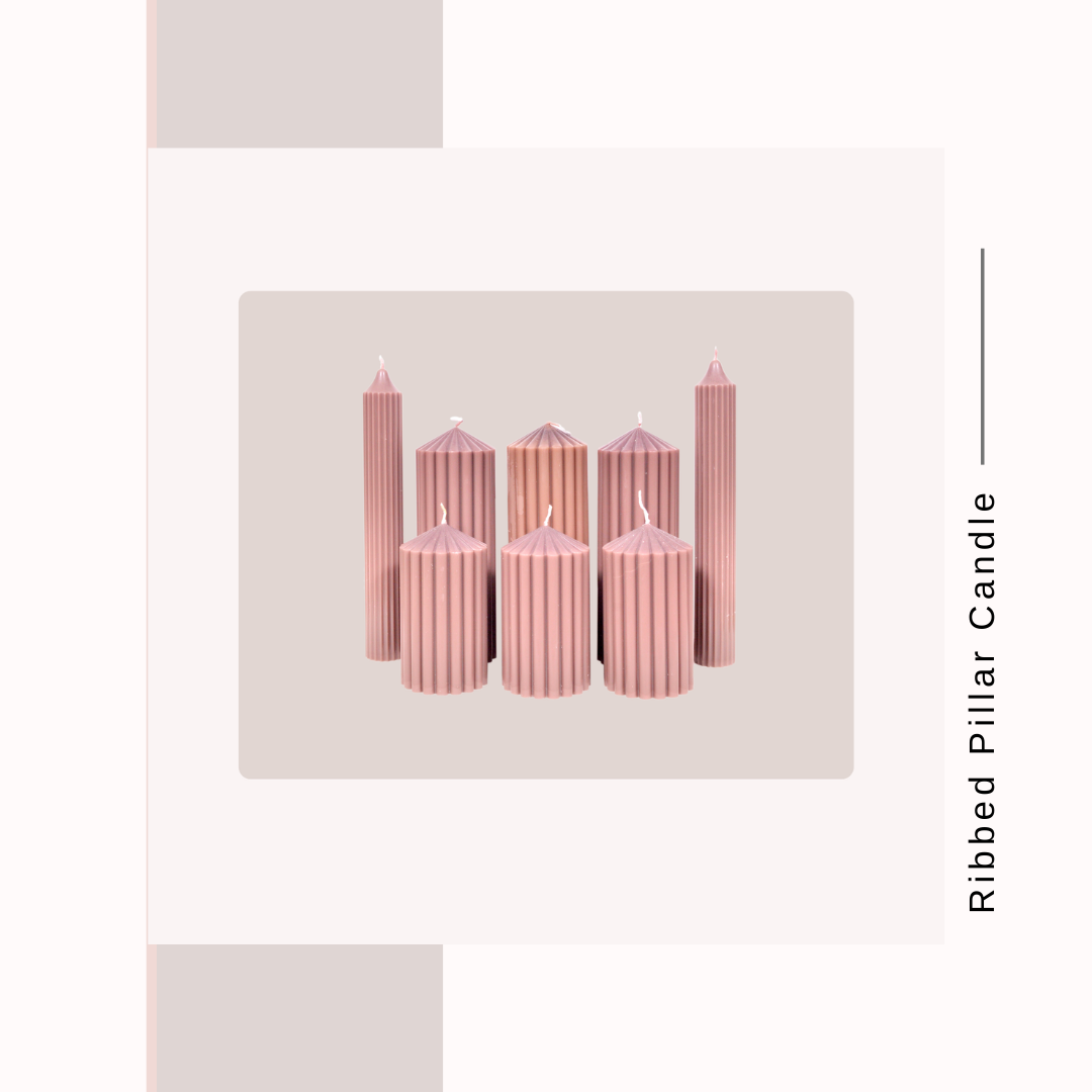 Ribbed Pillar candles