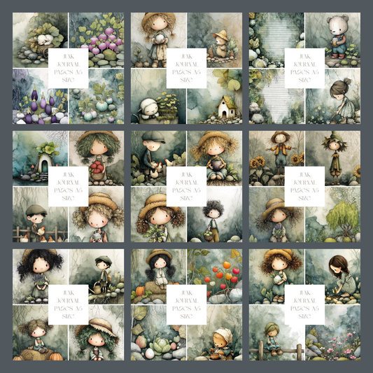 Illustrated Junk Journal Pages Botanical