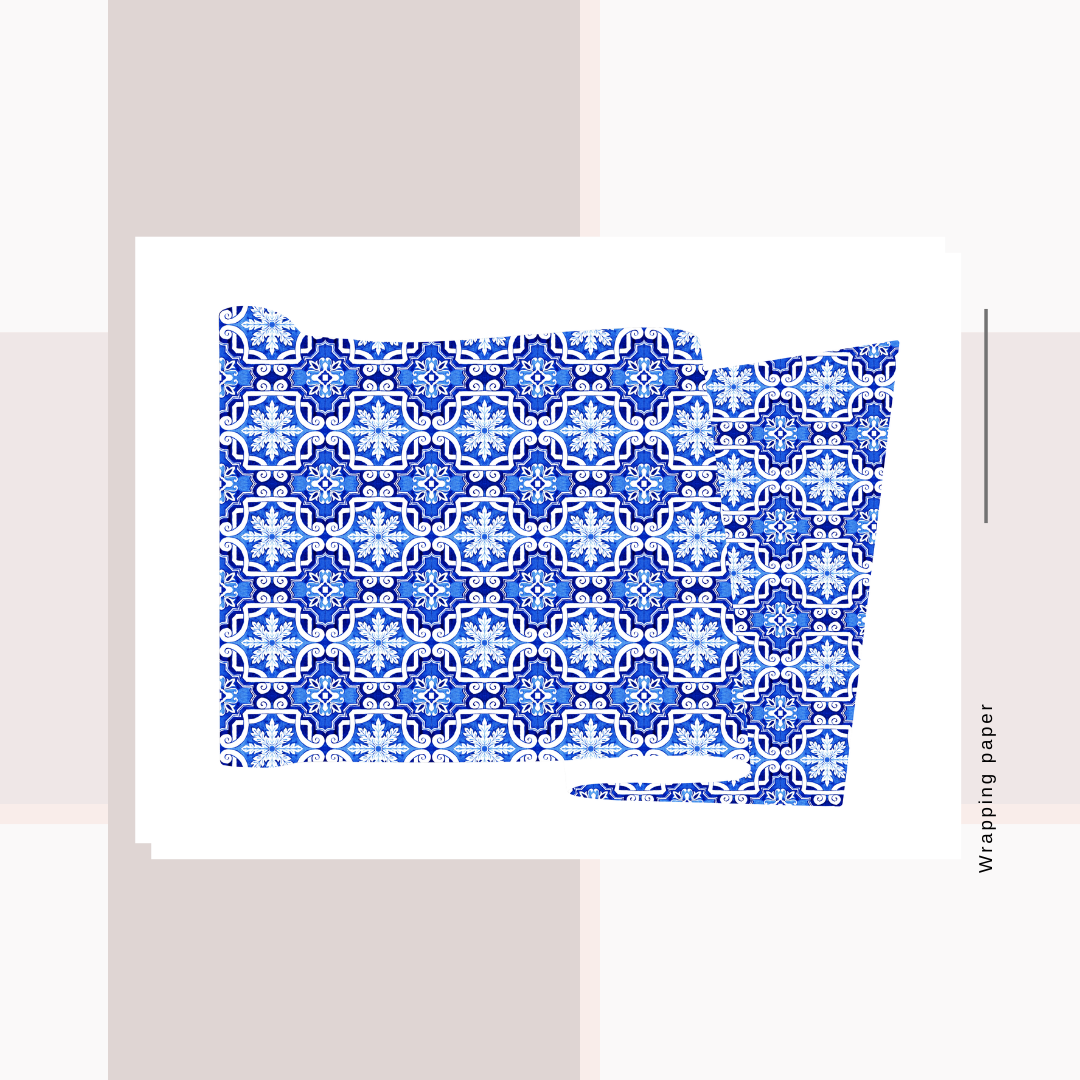 Wrapping Paper Toile/Tiles and Pottery Prints